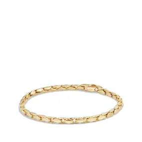 Small Fluted Chain Bracelet in 18K Gold, 3.8mm