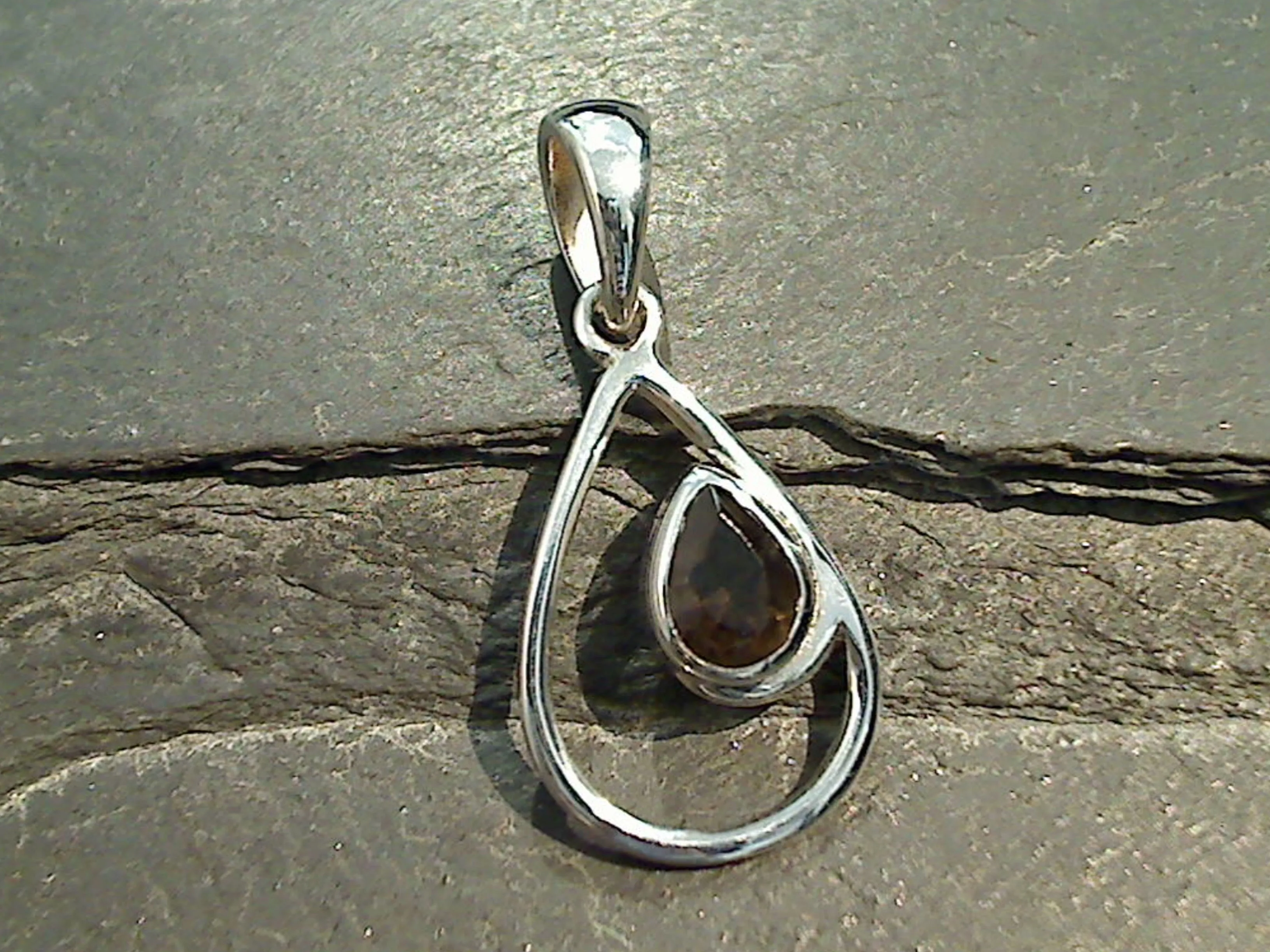 Smokey Quartz, Sterling Silver Pendant