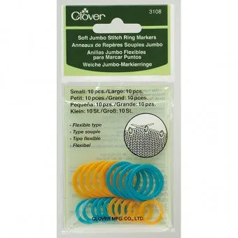 Soft Jumbo Stitch Ring Markers (Clover)