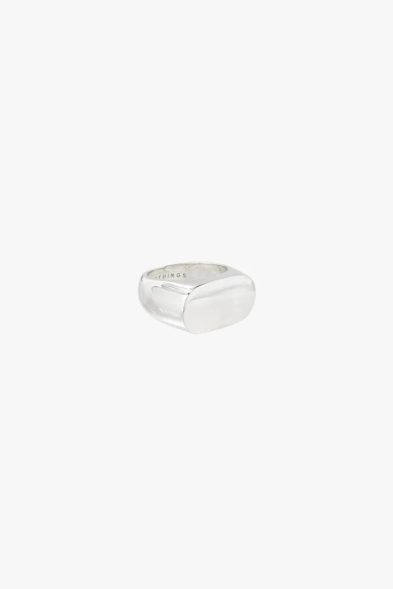 Statement bar ring silver