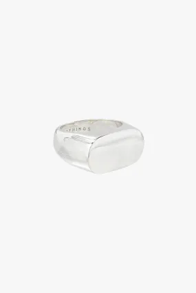 Statement bar ring silver