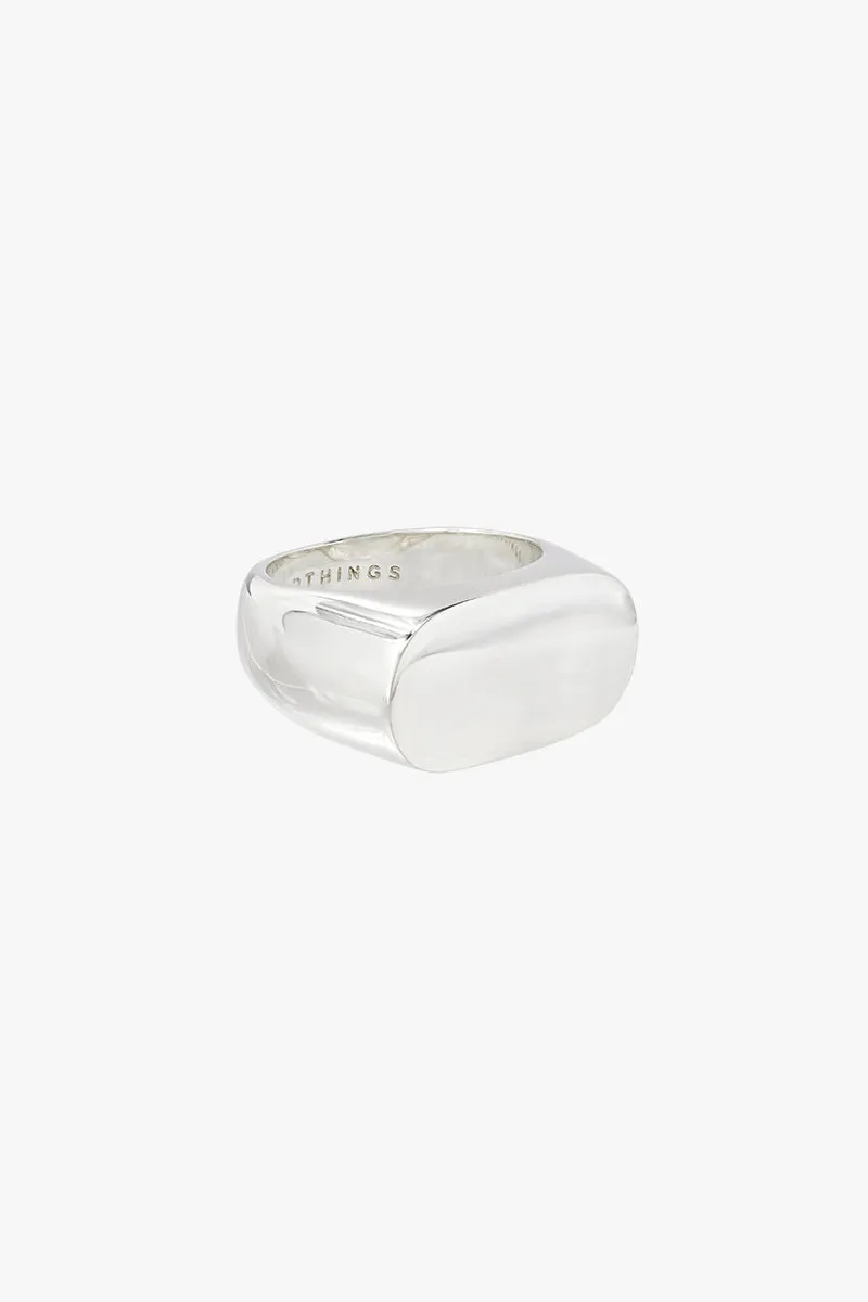 Statement bar ring silver