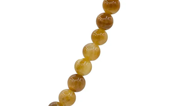 Sterling Silver 90's Style Mini Adjustable Golden Tigers Eye Natural Gemstone Necklace