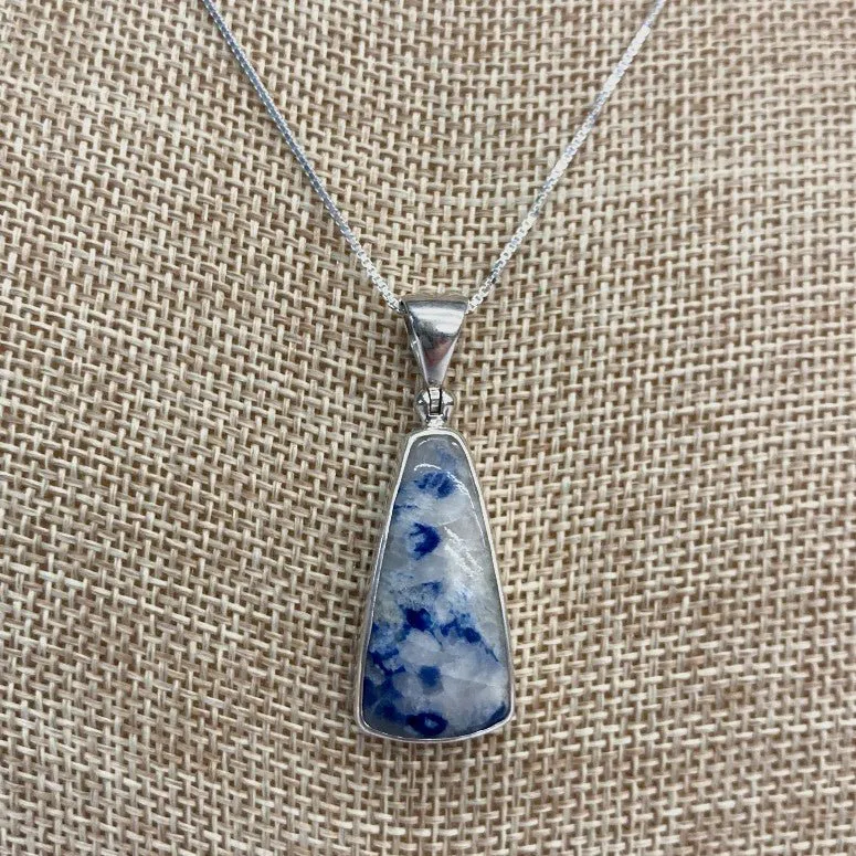 Sterling Silver Blue Dumortierite Necklace