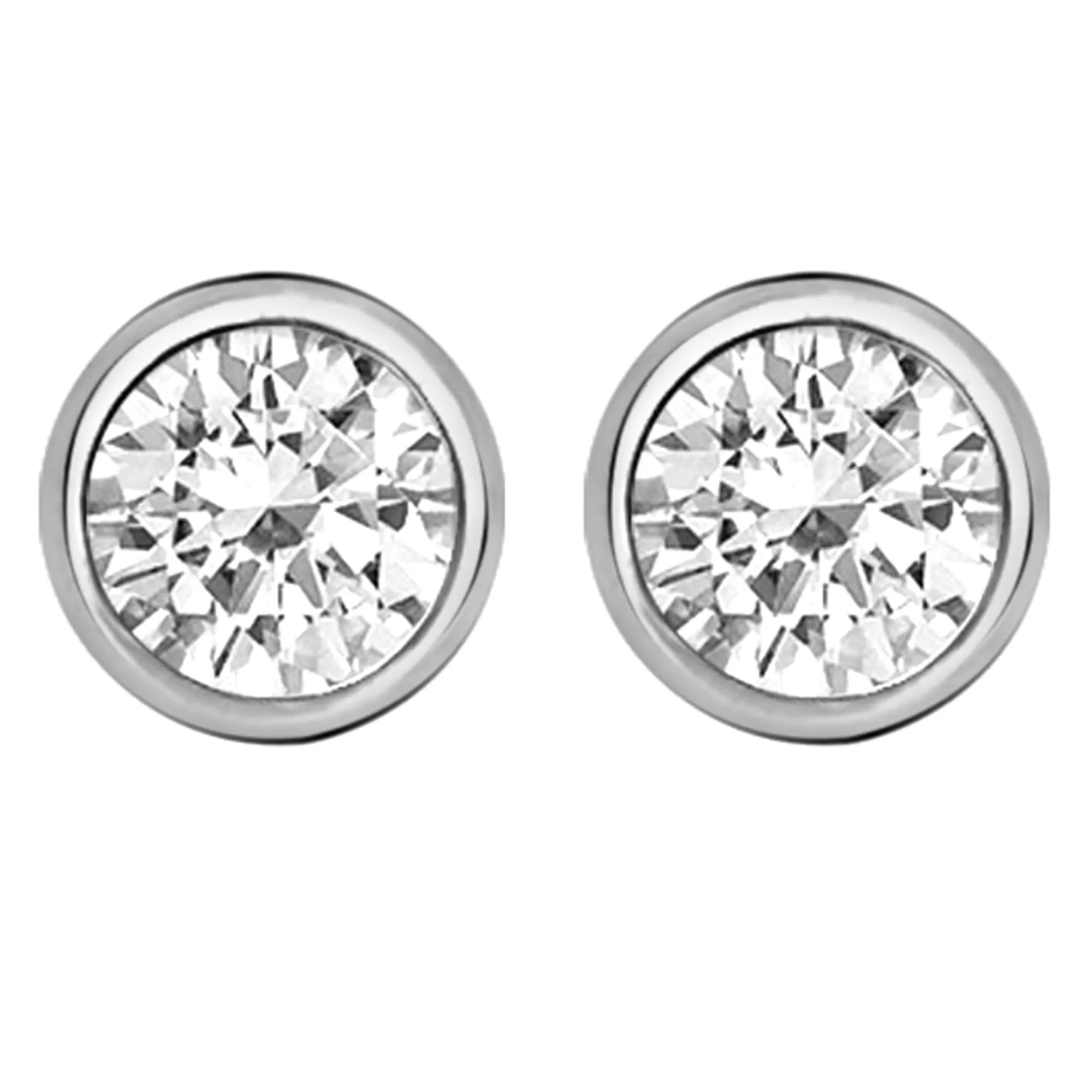 Sterling Silver Earrings For Women Hypoallergenic Zirconia Stone Stud Earrings