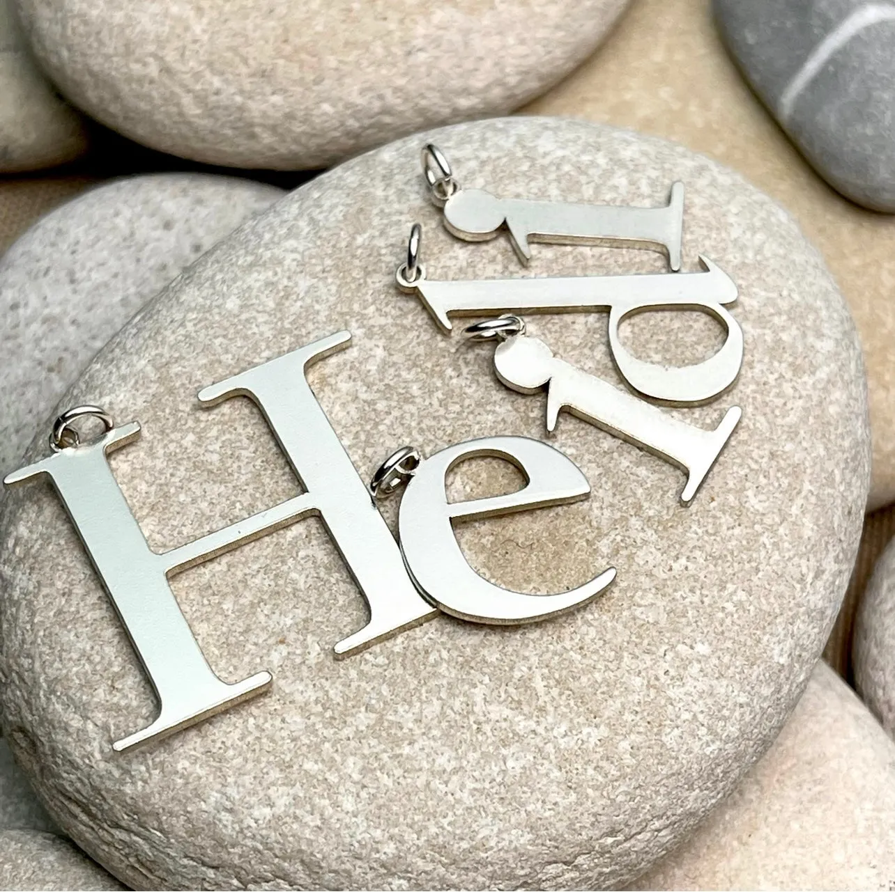 Sterling Silver Letter Charms