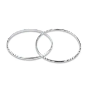 Sterling Silver Two Row Rolling Bangle Bracelet