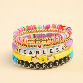 Swiftie Friendship Bracelet Stack - Fearless
