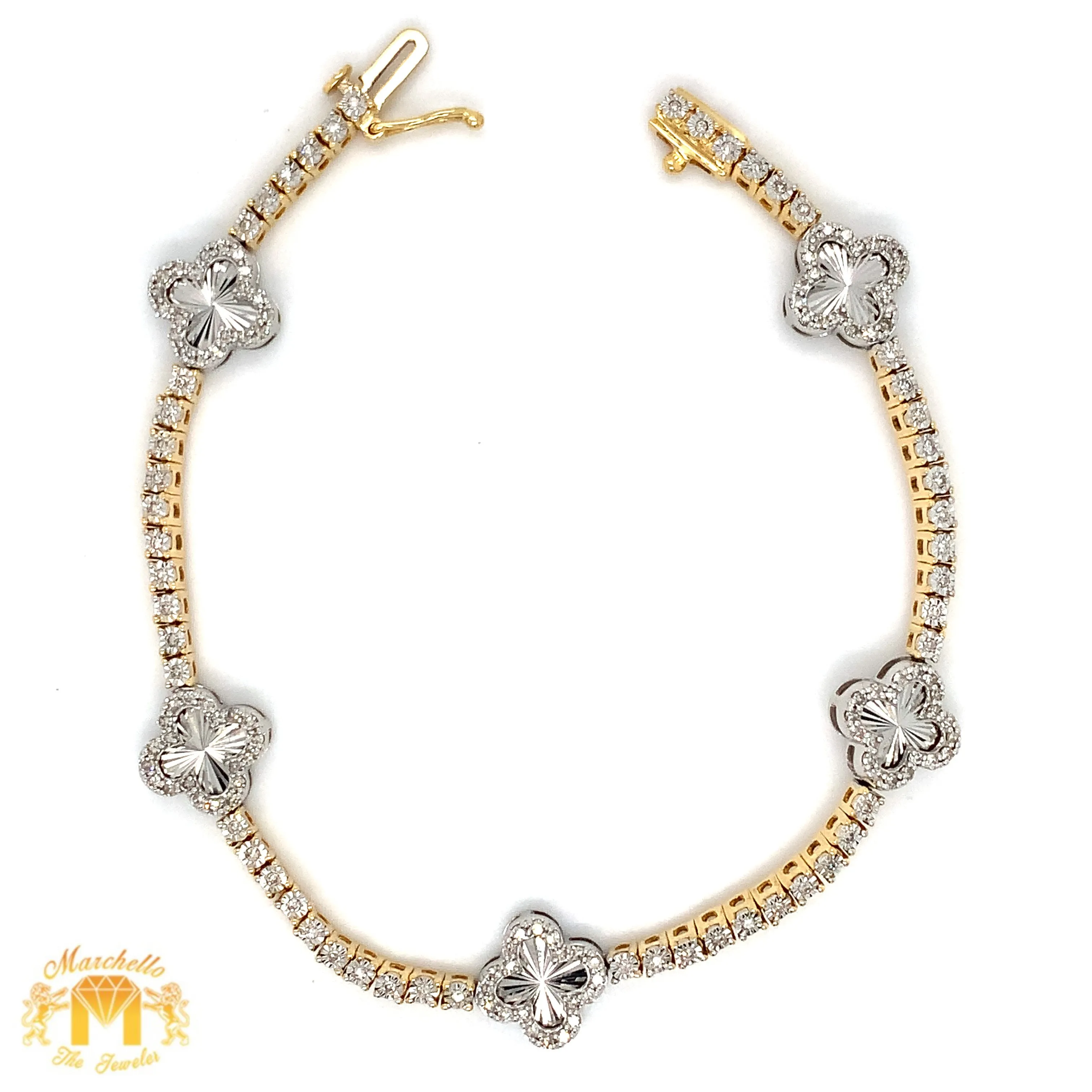 Tennis Chain and Bracelet Set, Round Diamonds