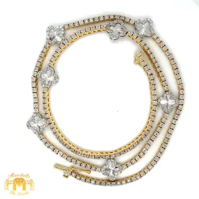 Tennis Chain and Bracelet Set, Round Diamonds