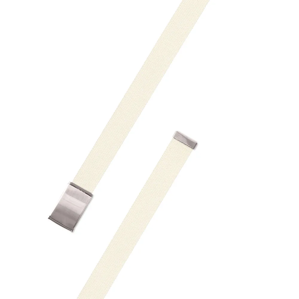 Textured Natural Belgian Surcingle Military Buckle Belt