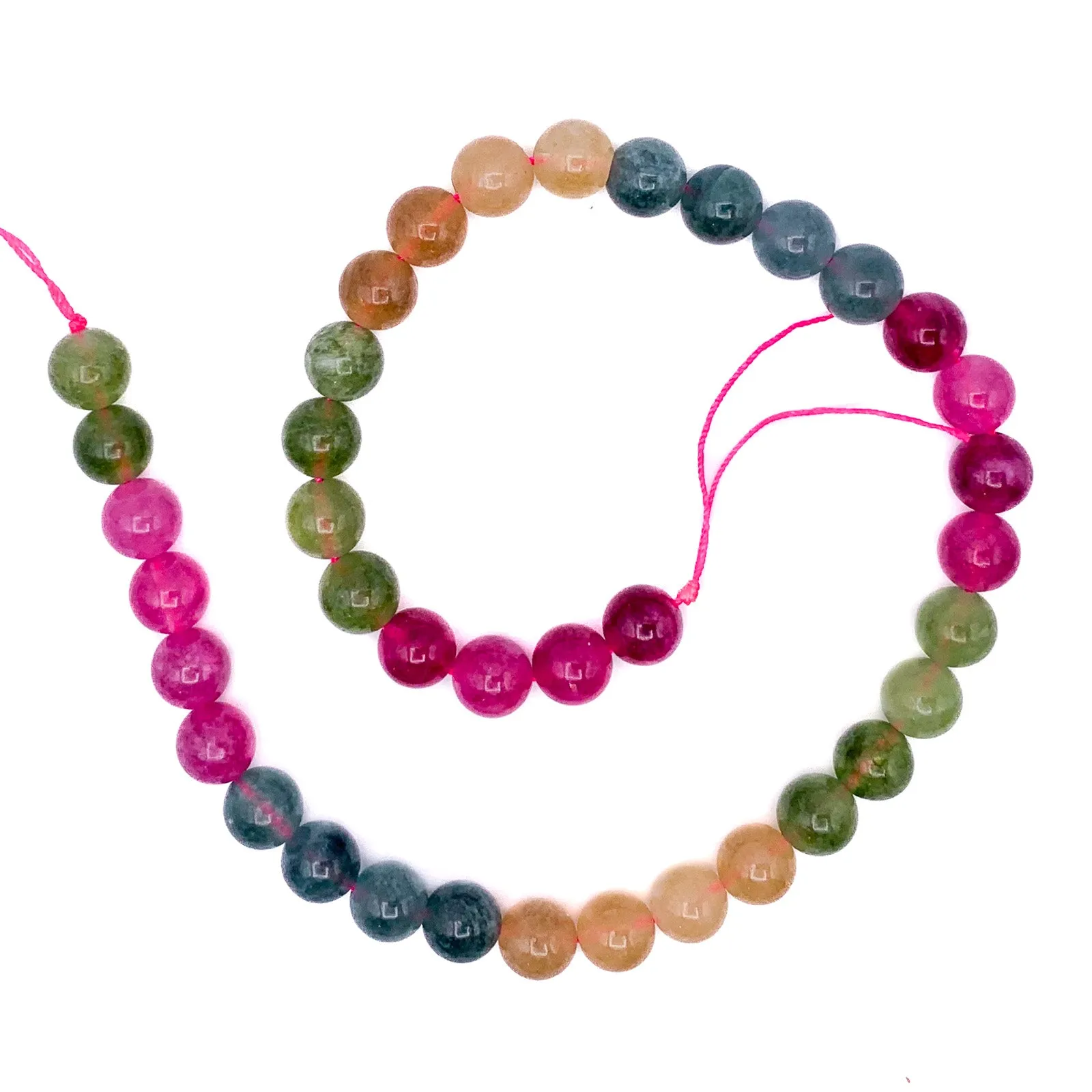 Tourmaline Watermelon 10.5mm Smooth Rounds