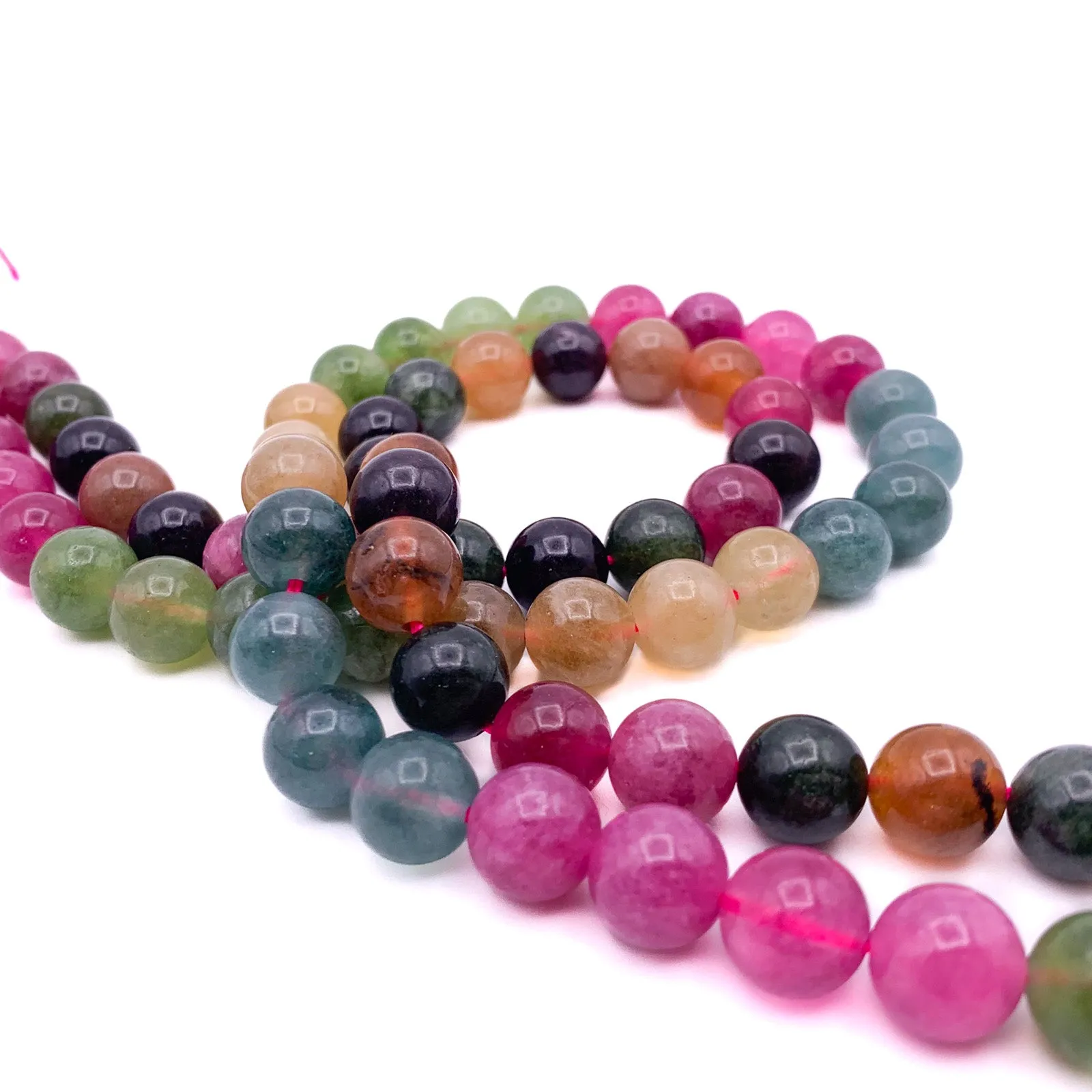 Tourmaline Watermelon 10.5mm Smooth Rounds