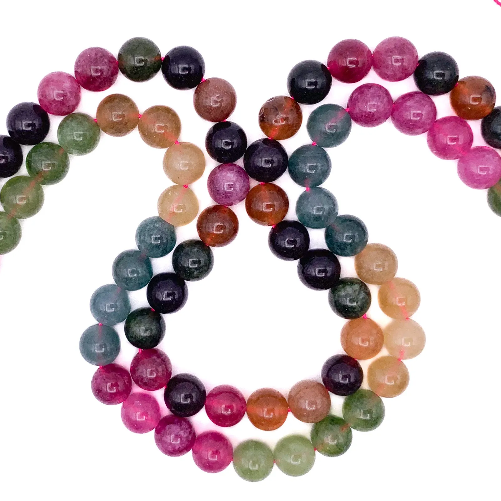Tourmaline Watermelon 10.5mm Smooth Rounds