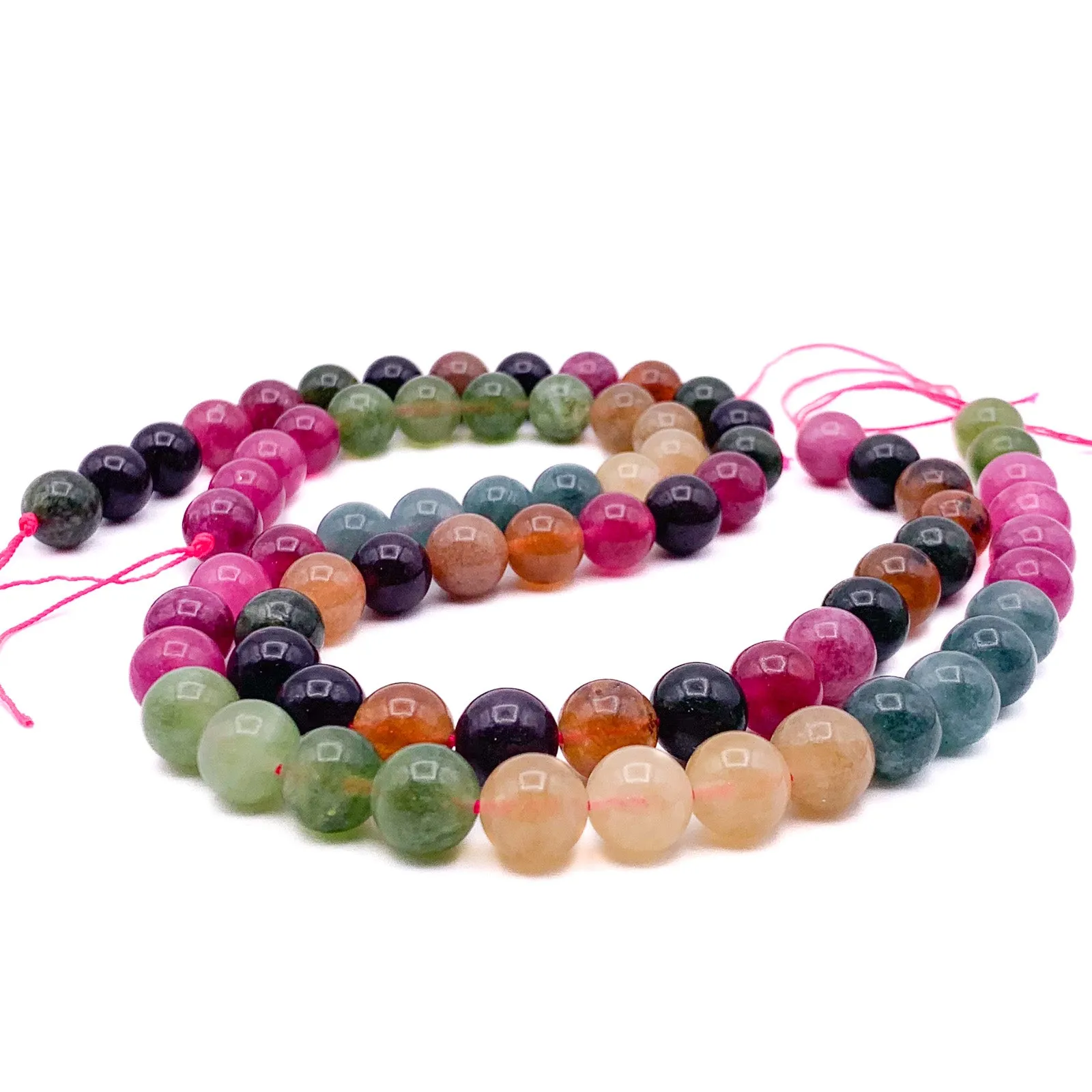 Tourmaline Watermelon 10.5mm Smooth Rounds