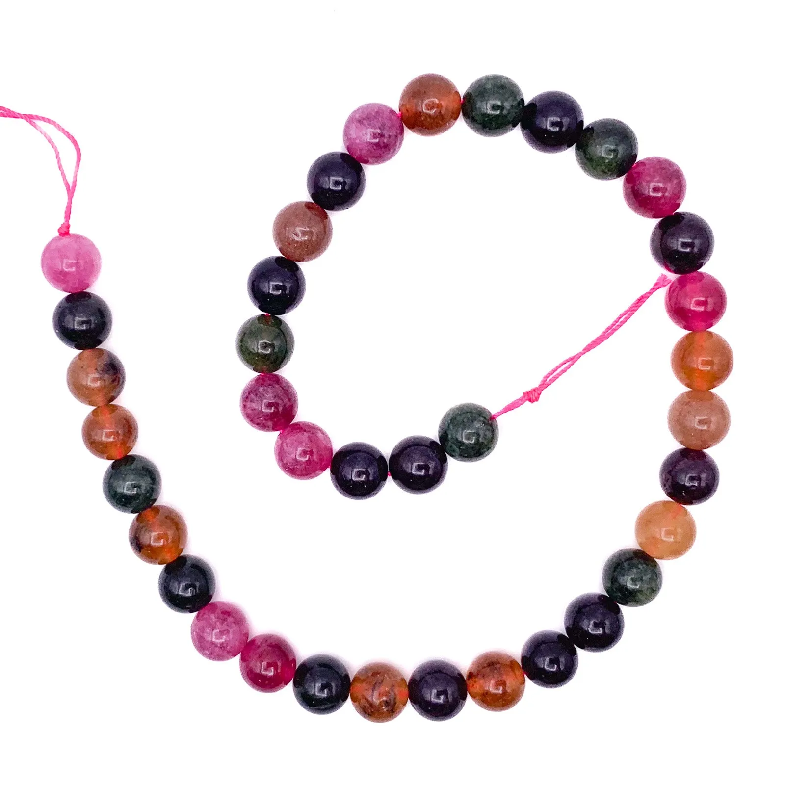 Tourmaline Watermelon 10.5mm Smooth Rounds