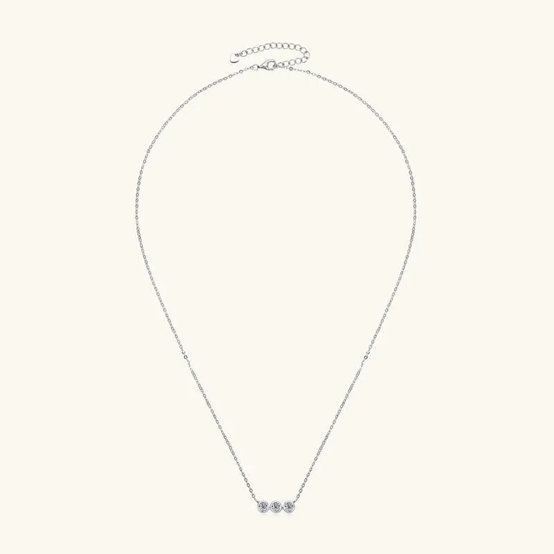 Triple Blessings Premium Moissanite Pendant Necklace