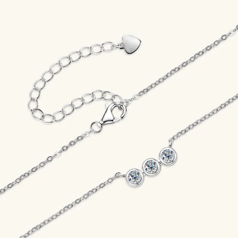 Triple Blessings Premium Moissanite Pendant Necklace