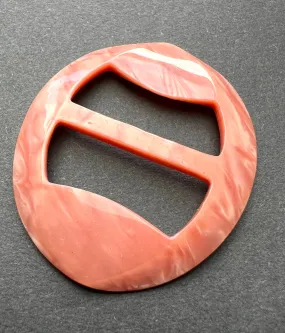 Venetian Pink Curved AND Pointy 5cm Vintage Deco Buckle