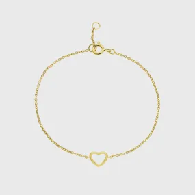 Verona Gold Vermeil Love Heart Bracelet