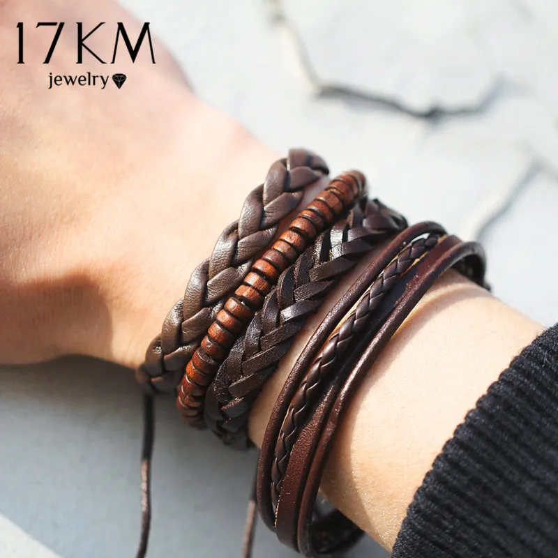 Vintage Multiple Charm Unisex Bracelets Set