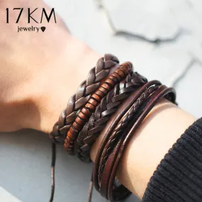 Vintage Multiple Charm Unisex Bracelets Set