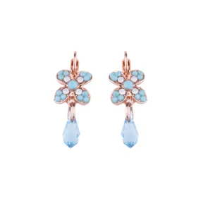 Wallflower Leverback Earrings in "Aegean Coast" - Rose Gold