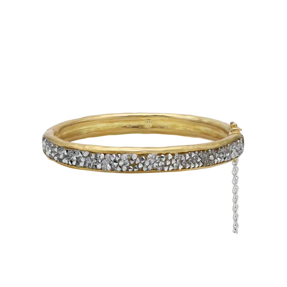 Waxing Poetic ~ Kristal Hinge Bangle - Brass