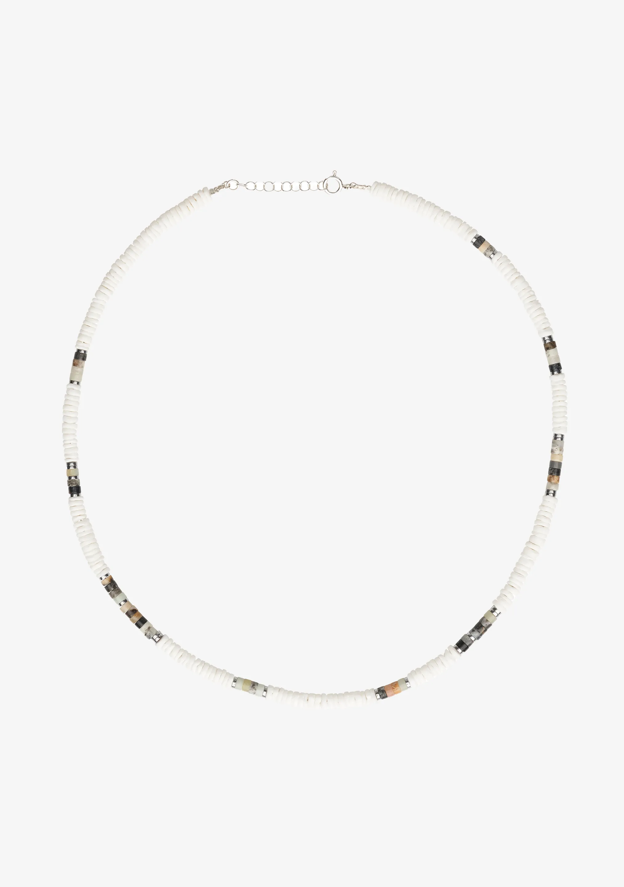 White Multi Beaded Necklace