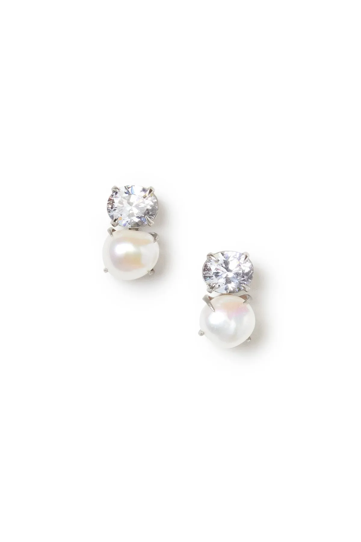 White Pearl Earrings