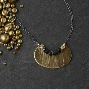 Zina Kao Small Shield with Gemstone Collar Necklace (n-8b10)